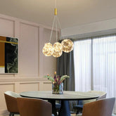 Glass Light Pendant with Starry Bubble Design